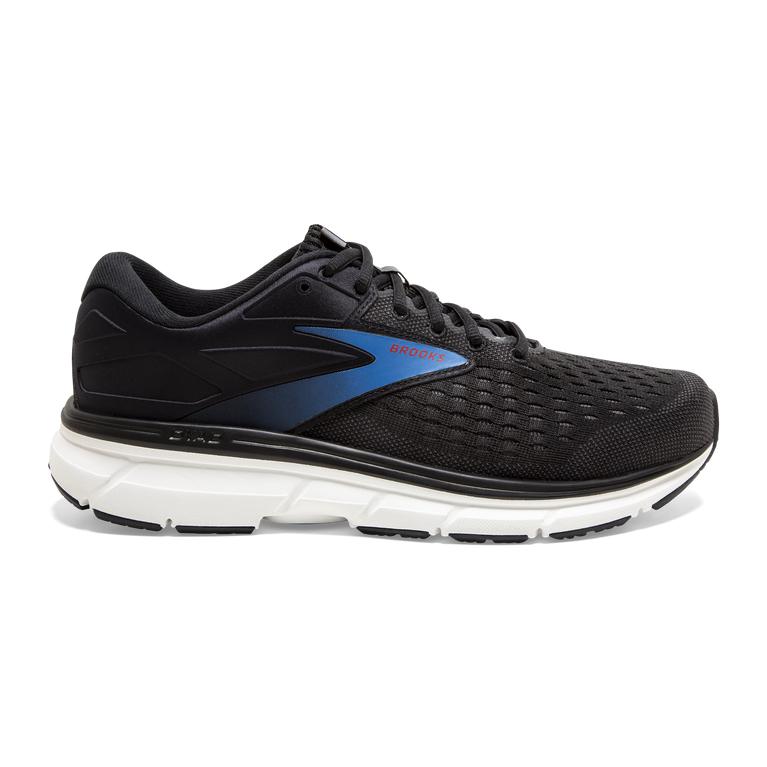 Brooks Dyad 11 - Mens Road Running Shoes - Black/Ebony/Grey Charcoal/Blue (81203BWRU)